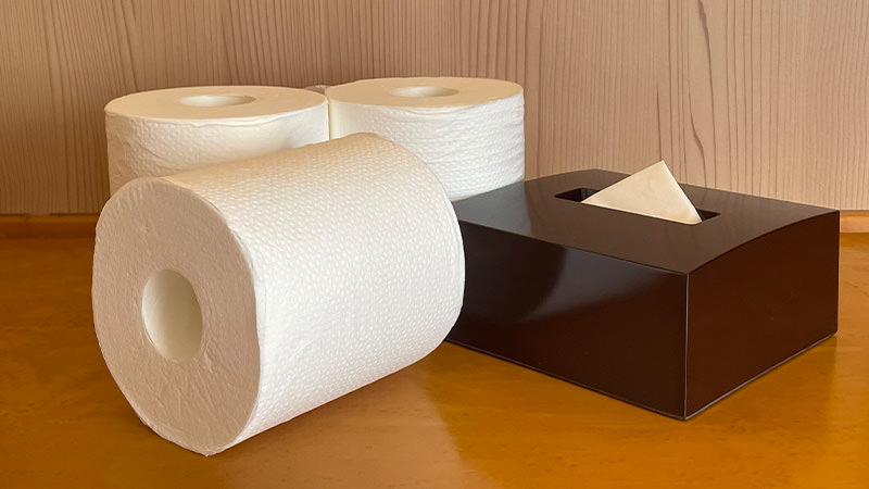 トイレットペーパーとティッシュ