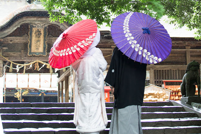 外式神前式「大崎八幡宮」「護国神社」での挙式も承っております